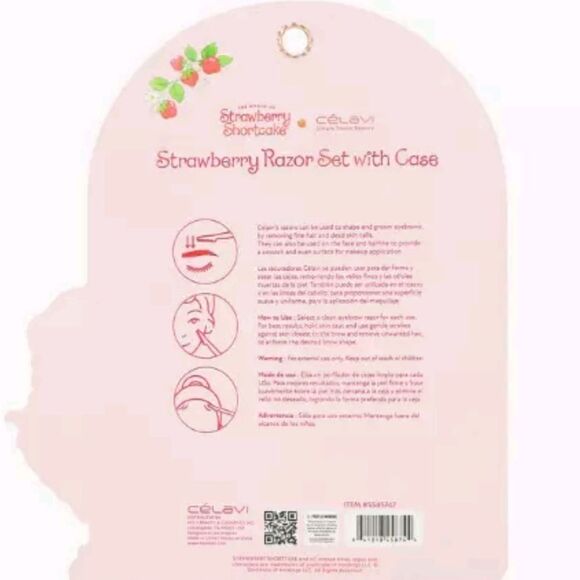 Celavi X Strawberry Shortcake Strawberry Razor Set w/Case - Picture 3 of 4